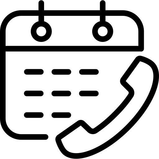 Calendar and phone icon representing a cleaning consultation