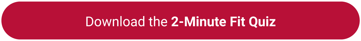 Banner with the text for Download the 2-Minute Fit Quiz with a red background